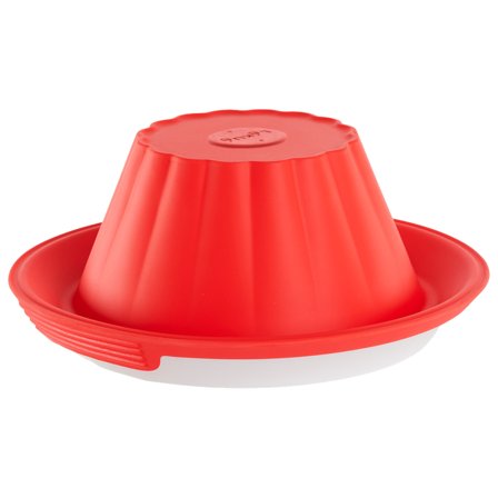 Lékué Puddingform med fat, röd | Bakning > Kakbakformar > Bakform | Bagaren och Kocken