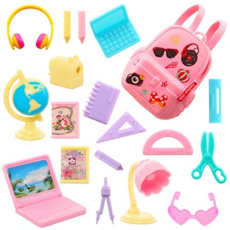 61 Barbie-nukkekoti ja oppimistarvikkeet minilelut lapselle