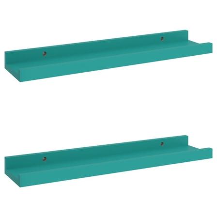Vidaxl Vägghyllor 2 St Blå 40x9x3 Cm Blå
