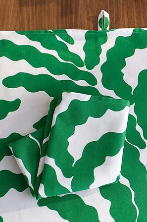 Jotex - Kökshandduk. 2-pack Grön/naturvit FERN - Köp Kökshanddukar hos Jotex