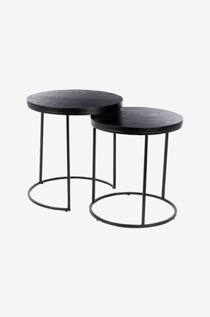 Nordic Furniture Group - Kahvipöytä Natalie 50 set saarni - Musta - Sohvapöydät - - Homeroom