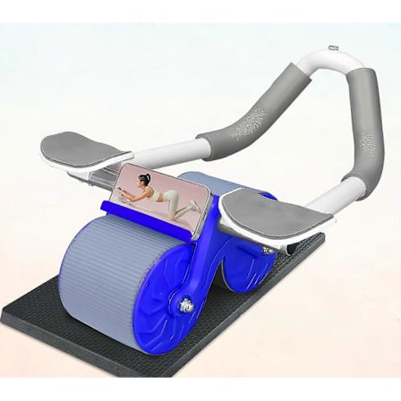 Sports Abdominal AB Rulle Automatisk Tilbagespring Træningshjul med Albuestøtte, Core Træningshjul Træner Til Hjemmegym