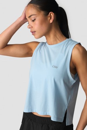 ICANIWILL - Mirage Cropped Singlet Arctic Blue - Damer - Træningstøj fra ICIW