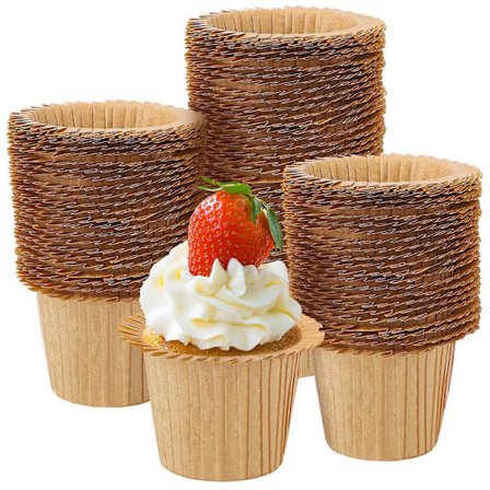 90 kpl Luonnonmukaisia Paperisia Muffinssivuokia, Leivinpaperi Muffinssivuoat, Tukevat Cupcake-vuoat, Kertakäyttöiset Cupcake-vuoat