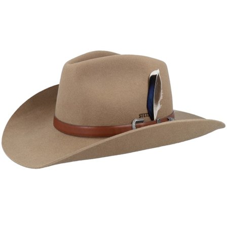 Stetson - Woolfelt Light Almond Western Western Beige Hat - @ Hatstore