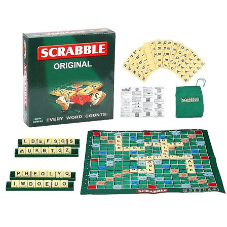 Bærbart Scrabble Brætspil Familie Børn Voksne Pædagogisk Legetøj Puslespil Bræt Spil Stavning Bord Puslespil Ord Undervisning