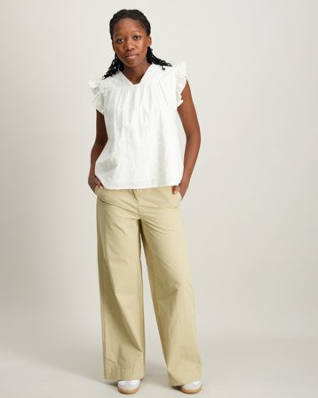 Sofie Schnoor ReineSY Trousers Cremefärgad Byxor Tjej - Kids Brand Store