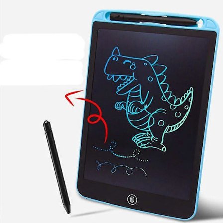 12-tommers LCD-tegneplade til børn, skrive- og tegneplade, sletbar notesblok, graffititavle til børn og voksne Blå