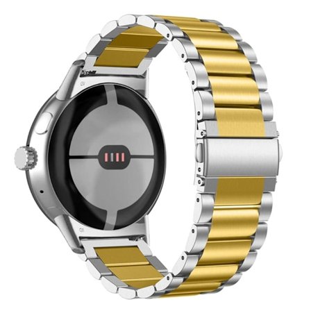 Google Pixel Watch elegant klockarmband i 316 rostfritt stål - Silver / Guld