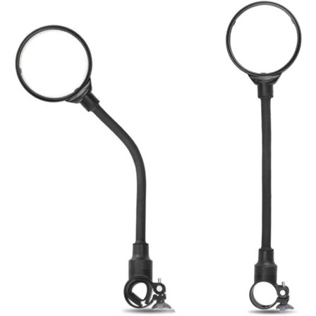 2 kpl pyörän takapeilit pakkauksessa, 360° säädettävä pyörän peilin ohjaustangon kiinnike, HD laajakulmainen turvallinen pyöräily takapeili