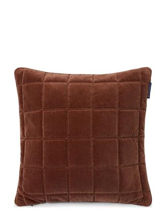 Quilted Cotton Velvet Pillow Cover Home Textiles Cushions & Blankets Cushion Covers Brun Lexington Home