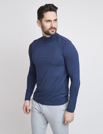 BACKTEE Mens First Skin Turtle Neck - Navy - S