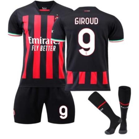 AC Milan hemmafotbollströja träningsoverall 22/23- 9-GIROUD 8-9years