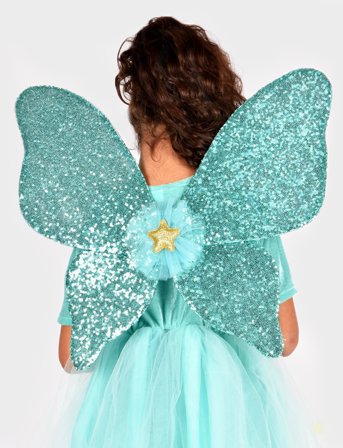 Den goda fen Fairy Wings - Blue - ONE SIZE