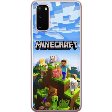 Kompatibelt Mobilskal till Samsung Samsung Galaxy S20 Minecraft Creeper block pixel retro spelande
