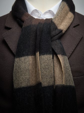 John Henric Men's Écharpe d'Hiver Marron Size Onesize