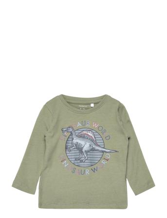 Nmmraro Ls Top Camp Langærmet T-shirt Grøn Name It
