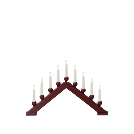 Konstsmide 3934-525 Adventsljusstake 9 ljus Röd, Belysning