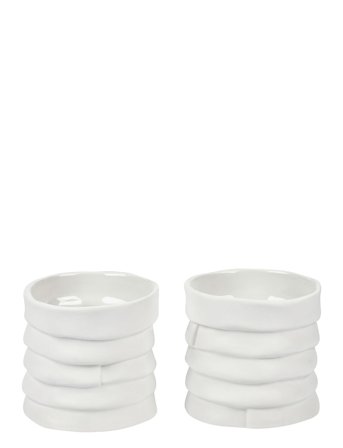 Mette Ditmer Ribbon Tealight Holders, 2-Pack - White - ONE SIZE