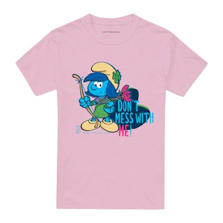 Smurfarna Unisex Vuxen Don't Mess With Me! T-shirt XL Rosa