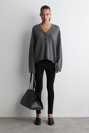 COS Women's Leggings Med Dragkedja Vid Manschett in Svart