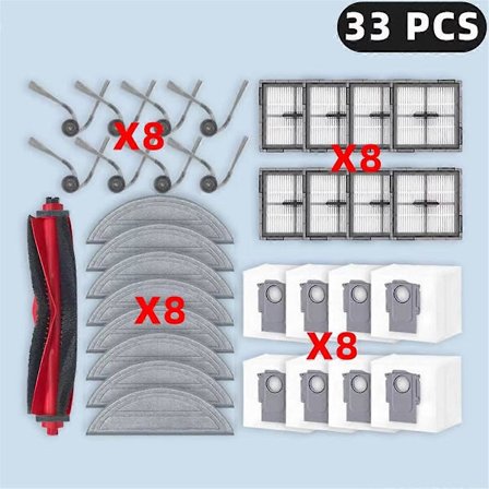 Til Q10 S5/Q10 S5+/Q10V/Q10V+/Q10 /Q10 +/S8 Pro/S8 Dele Hoved Sidebørste Filter Moppeklud Støvpose
