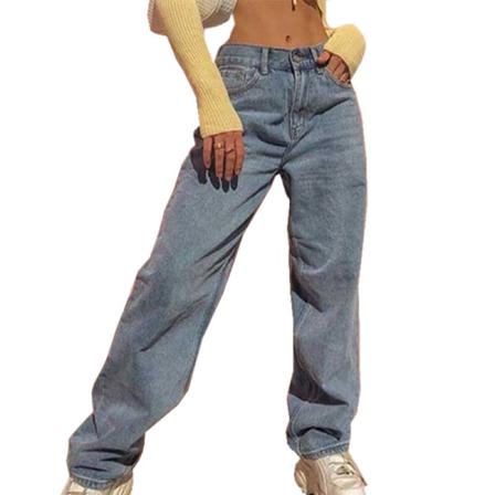 Dam Dam Loose Jeans Denim Byxor Casual Ben Bottoms Byxor
