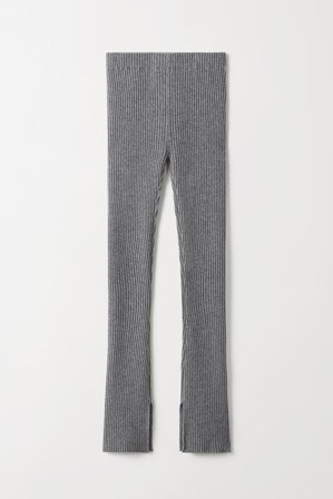 Soft Goat - Ribbed Leggings - Kashmirbyxor dam - XS - Grey
