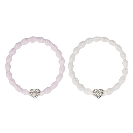 KICKS Beauty Bubble Hair Tie Pink and White Mix 2 Pack, Hår, Hårpynt, Hårelastikker