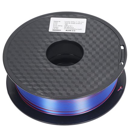 Kolmivärinen PLA-filamentti 1,75 mm Kestävä ympäristöystävällinen Silkki PLA-filamentti 3D-tulostin Kulutustarvikkeet