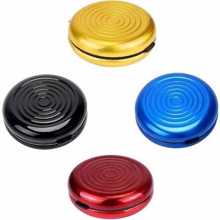 4 stk Euro myntoppbevaringsboks, legering rund myntholder Euro myntholder