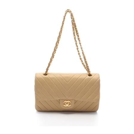 Chanel Vintage Pre-owned Shoulder Väska beige, Dam Vintage Väskor, Dam, Storlek: ONE SIZE