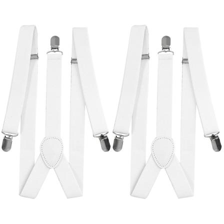 3 kpl 2,5 cm Kiinteät Y-muotoiset Hihnat 3 Soljella Miehille ja Naisille (valkoinen) 2 kpl 2pcs