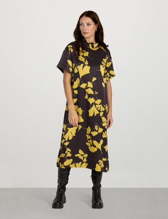 Ivo Nikkolo Viscose Short Sleeve Dress, Dovera - Black - 34