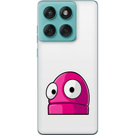 Kompatibel Mobilcover til Motorola Motorola Edge 60 Fusion Rosa tegneseriefigur med store øjne i legende og humoristisk stil