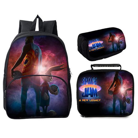 air slam dunk 2 tredelad 16-tums skolväska Space Jam style 17