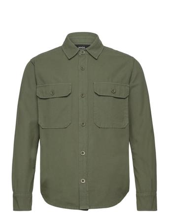 Dyed Canvas Skyler Shirt Overshirts Kakigrønn Mads Nørgaard*Betinget Tilbud