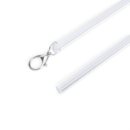 2-pack Osynlig Klar Gardinstång för Draperigardiner med Öljetter 102 cm