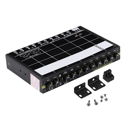 Billaudio Modificeret Grafisk Equalizer EQ 7s Billaudio Stereo Tuner med 3,5 mm Aux-indgang & Knap