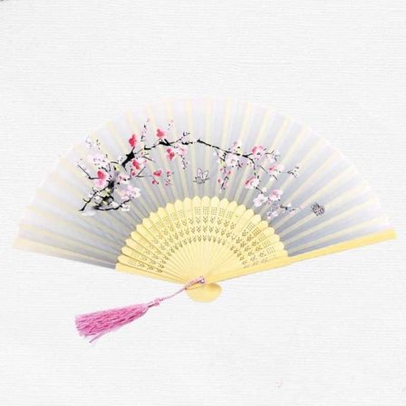 Silke Vifte med Kvast - Forskellige Farver