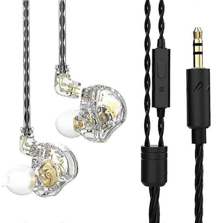 Ak6 Max Hörlurar 1 Dynamiska Hifi Bas Hörsnäckor In-Ear Monitor Hörlurar Sport Brusreducerande Hea