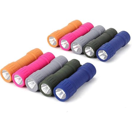 10-pack Professionella Mini Ficklampor för Utomhusbruk, Superstark 100 Lumen LED Slumpmässig Färg_Kvalitetsgåvor