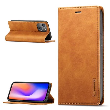 LC.Imeeke läder iPhone 13 fodral - Brun