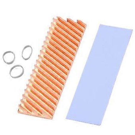 M.2 SSD NVMe Kjøleribbe M2 2280 Solid State Harddisk Kobber Kjøleribbe Pakning med Termisk Silikonpute PC Tilbehør