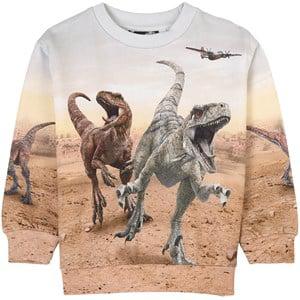 Molo Dinos Galore Miksi GOTS Graphic Sweatshirt 140 cm - Jumpers and knitwear - 140 cm - Beige