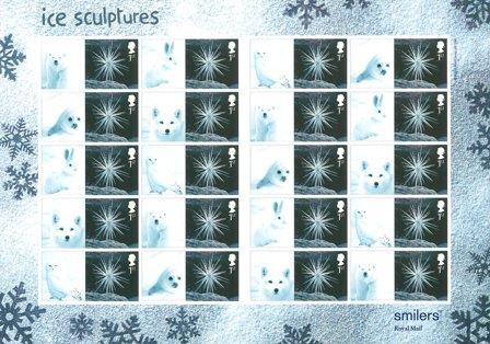 England - Julen 2003 - Flot ark P frimærker