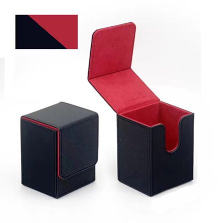 Spil MTG Trading Card Holder Deck Box SORT RØD SORT RØD