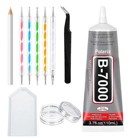 B-7000 Krystal Rhinestone Smykkelim Klar, 110 ml 3.7 Fl Oz Håndværkslim Håndværksbinding Stof S