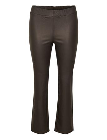 Kaada Crop Jeggins Bottoms Trousers Leather Leggings-Housut Brown Kaffe