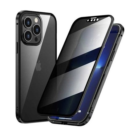 iPhone 14 Max Privacy Heltäckande Premium Skal Glassback V4